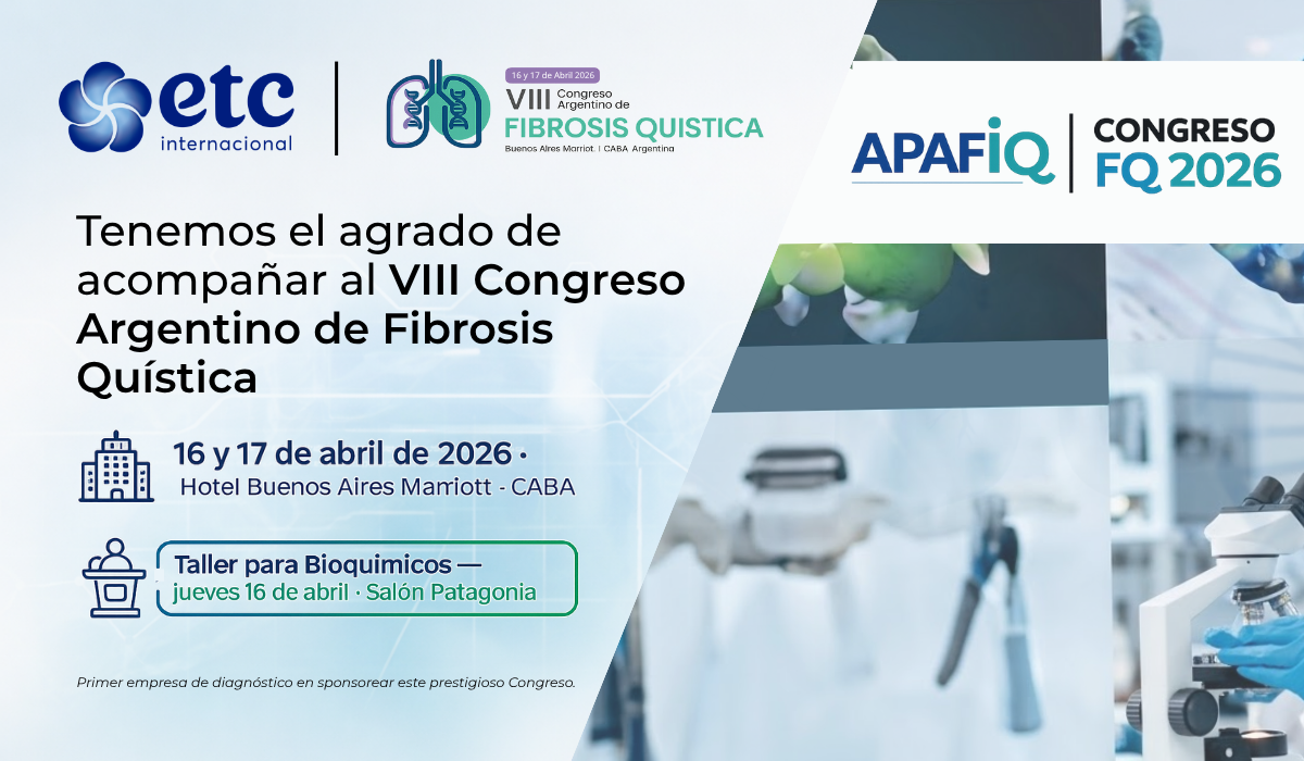 ETC Internacional: primer sponsor del área diagnóstica en el VIII Congreso Argentino de Fibrosis Quística