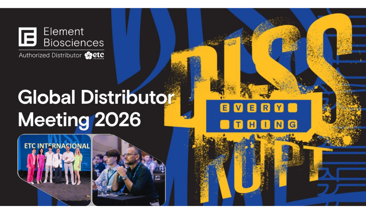 ETC Internacional presente en Global Distributor Meeting 2026 de Element Biosciences